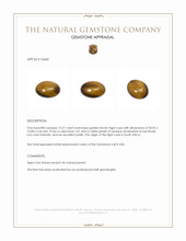 12.27 Ct. Cabochon Tiger's Eye from South Africa Appraisal