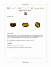 7.33 Ct. Cabochon Tiger's Eye from South Africa Appraisal