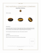 7.33 Ct. Cabochon Tiger's Eye from South Africa Appraisal