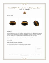 11.74 Ct. Cabochon Tiger's Eye from South Africa Appraisal