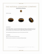 11.74 Ct. Cabochon Tiger's Eye from South Africa Appraisal