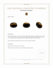 15.47 Ct. Tiger's Eye from South Africa Appraisal