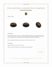 10.16 Ct. Cabochon Tiger's Eye from South Africa Appraisal