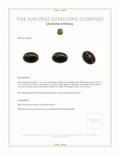 11.14 Ct. Cabochon Tiger's Eye from South Africa Appraisal