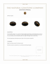 11.31 Ct. Cabochon Tiger's Eye from South Africa Appraisal