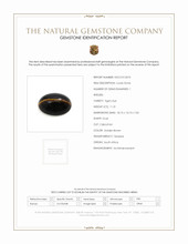 11.31 Ct. Cabochon Tiger's Eye from South Africa Scan Report