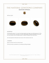 15.13 Ct. Cabochon Tiger's Eye from South Africa Appraisal