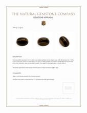15.13 Ct. Cabochon Tiger's Eye from South Africa Appraisal