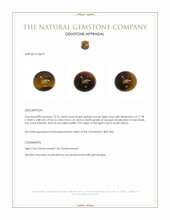 15.76 Ct. Cabochon Tiger's Eye from South Africa Appraisal