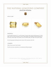 3.71 Ct. Citrine from Brazil Appraisal