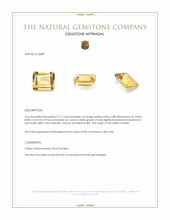 3.71 Ct. Citrine from Brazil Appraisal