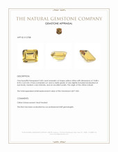3.85 Ct. Citrine from Brazil Appraisal