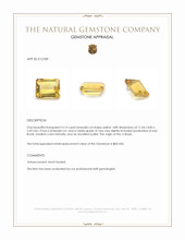 4.14 Ct. Yellow Citrine from Brazil Appraisal