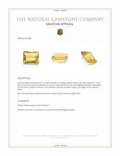 4.14 Ct. Citrine from Brazil Appraisal