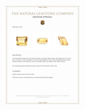 3.69 Ct. Citrine from Brazil Appraisal