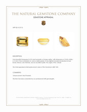 4.33 Ct. Yellow Citrine from Brazil Appraisal