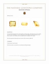 4.01 Ct. Yellow Citrine from Brazil Appraisal