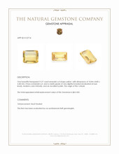 3.27 Ct. Yellow Citrine from Brazil Appraisal