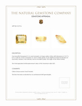 3.14 Ct. Citrine from Brazil Appraisal