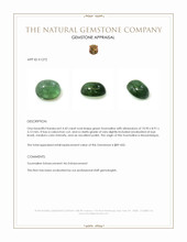 4.43 Ct. Green Cabochon Tourmaline from Mozambique Appraisal