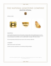 4.92 Ct. Yellow Citrine from Brazil Appraisal