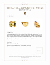 4.92 Ct. Citrine from Brazil Appraisal