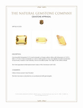 3.74 Ct. Yellow Citrine from Brazil Appraisal