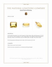 3.54 Ct. Citrine from Brazil Appraisal