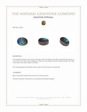 4.30 Ct. Multi Color Black Opal (Dark Opal) from Australia Appraisal