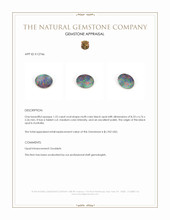 1.22 Ct. Multi Color Black Opal from Australia Appraisal