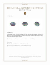 1.22 Ct. Multi Color Black Opal (Dark Opal) from Australia Appraisal