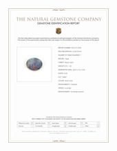 1.22 Ct. Multi Color Black Opal (Dark Opal) from Australia Scan Report