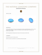 16.93 Ct. Blue Boulder Opal from Australia Appraisal