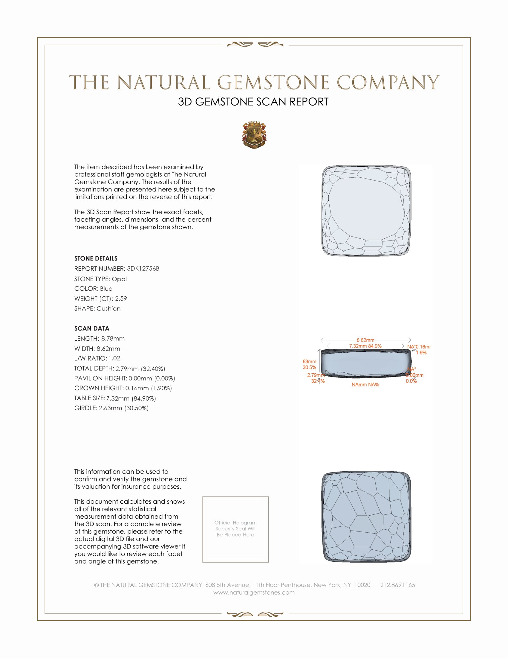 2.59 Ct. Boulder Opal from Australia