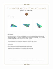 2.51 Ct. Multi Color Boulder Opal (Ironstone Opal) from Australia Appraisal