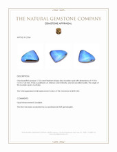 17.55 Ct. Blue Boulder Opal from Australia Appraisal
