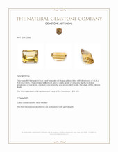 4.46 Ct. Citrine from Brazil Appraisal