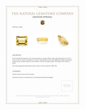 4.43 Ct. Yellow Citrine from Brazil Appraisal
