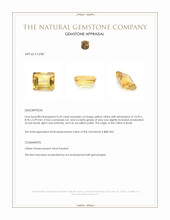 4.39 Ct. Yellow Citrine from Brazil Appraisal