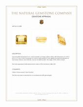 4.31 Ct. Yellow Citrine from Brazil Appraisal