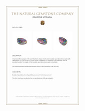 2.90 Ct. Multi Color Boulder Opal (Ironstone Opal) from Australia Appraisal
