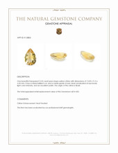3.35 Ct. Yellow Citrine from Brazil Appraisal