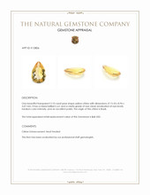 3.10 Ct. Yellow Citrine from Brazil Appraisal