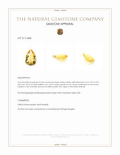 2.84 Ct. Yellow Citrine from Brazil Appraisal