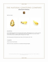 3.22 Ct. Yellow Citrine from Brazil Appraisal
