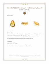 2.88 Ct. Yellow Citrine from Brazil Appraisal