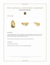 2.56 Ct. Yellow Citrine from Brazil Appraisal