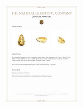 3.03 Ct. Yellow Citrine from Brazil Appraisal