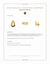 3.13 Ct. Yellow Citrine from Brazil Appraisal