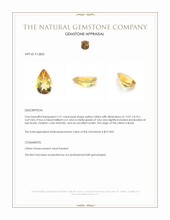 3.31 Ct. Yellow Citrine from Brazil Appraisal